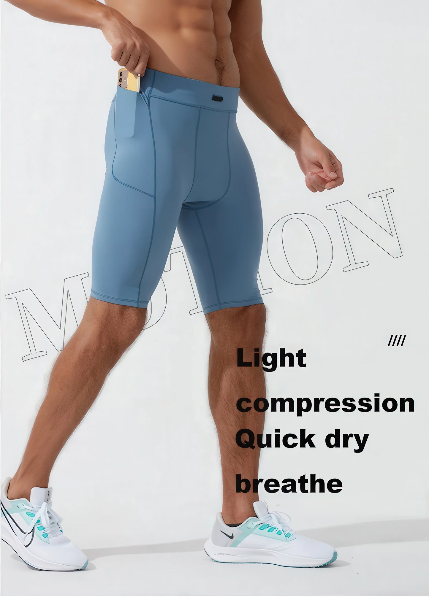 SwiftMove Quick-Dry Men's Compression Workout Shorts
