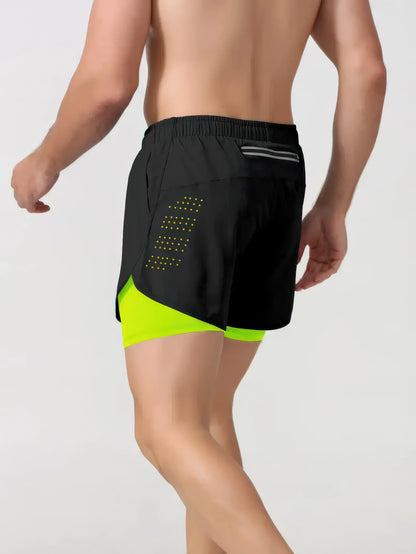 Men's 2-in-1 Quick-Dry Running & Training Shorts
