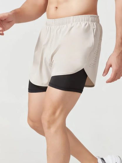 Men's 2-in-1 Quick-Dry Running & Training Shorts