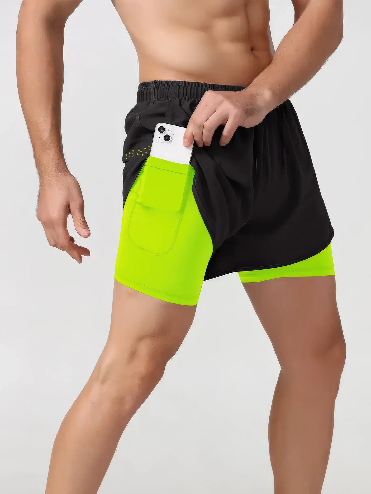 Men's 2-in-1 Quick-Dry Running & Training Shorts