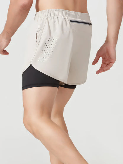 Men's 2-in-1 Quick-Dry Running & Training Shorts