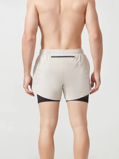 Men's 2-in-1 Quick-Dry Running & Training Shorts