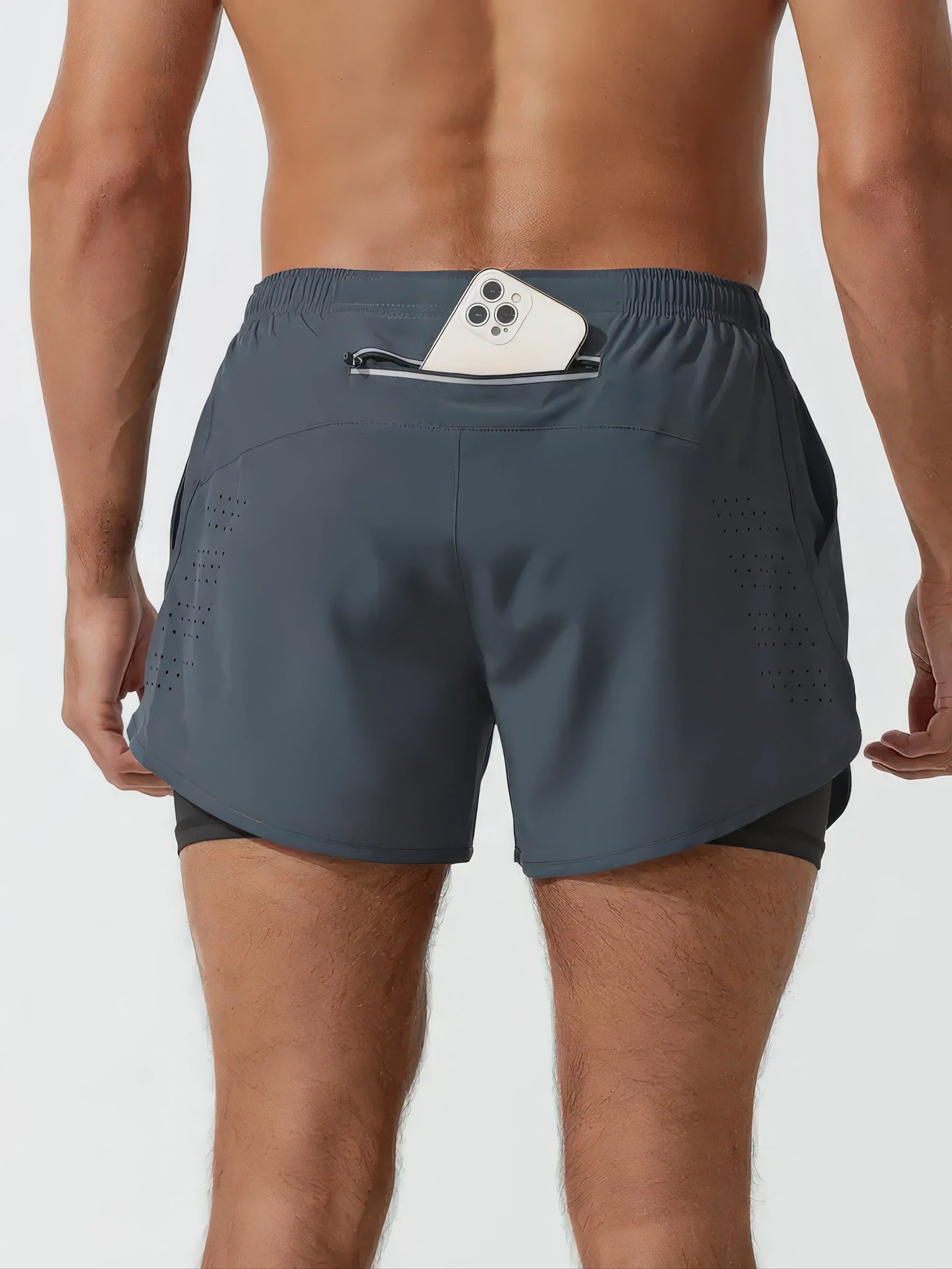 Men's 2-in-1 Quick-Dry Running & Training Shorts