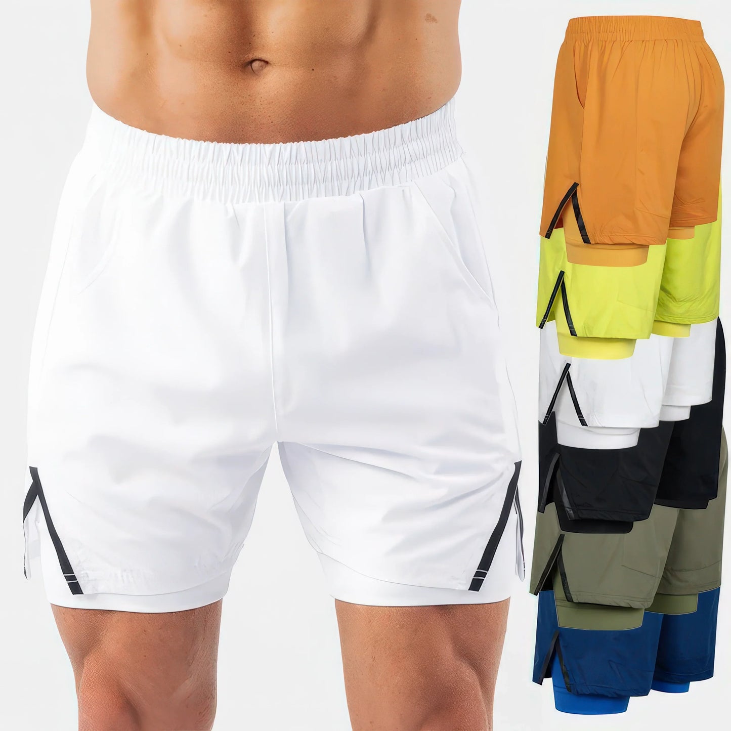 AeroStripe 2-in-1 Liner Workout Shorts