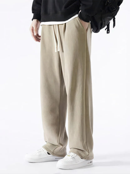 Men's Thermal Wide-Leg Fleece Pants