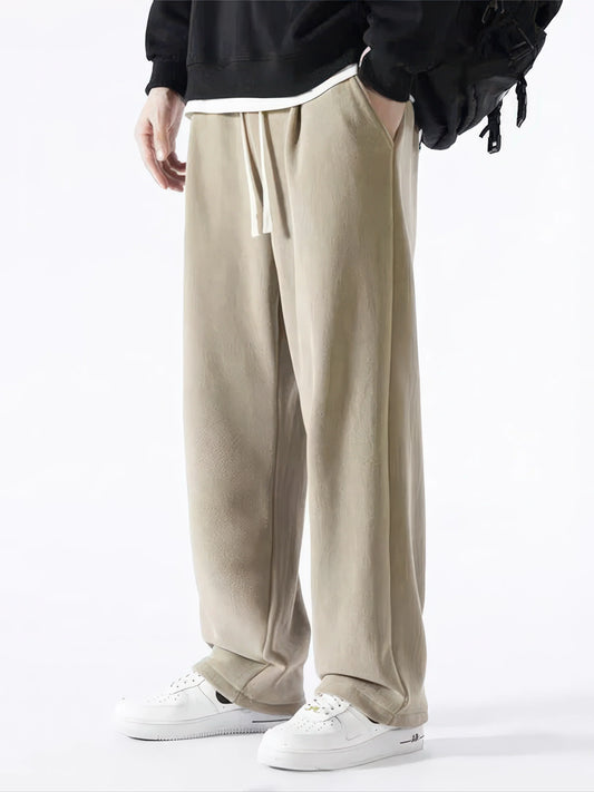 THERMAL Wide-Leg Fleece Pants