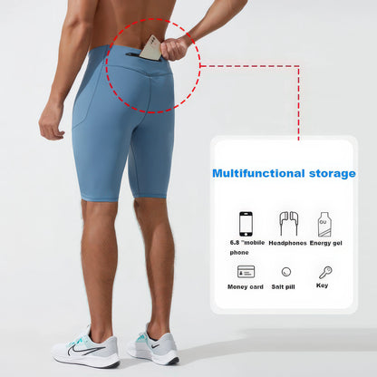 SwiftMove Quick-Dry Men's Compression Workout Shorts