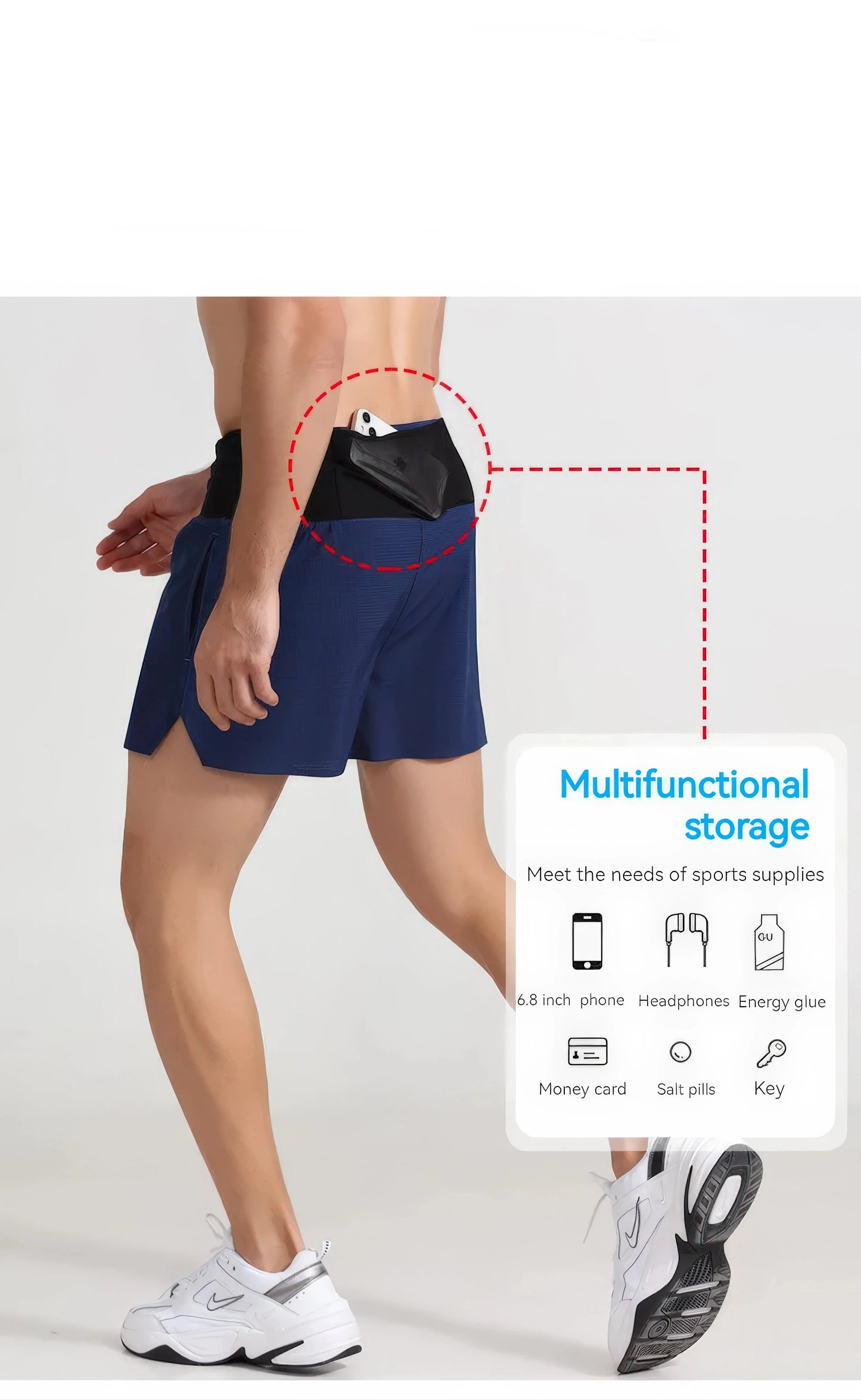 MarathonEdge 2-in-1 Triangle Running Shorts