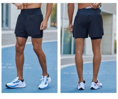 TrailGuard Dual-Layer Running Shorts with Built-In Belt