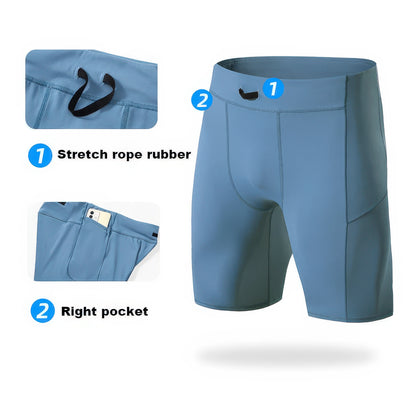 SwiftMove Quick-Dry Men's Compression Workout Shorts