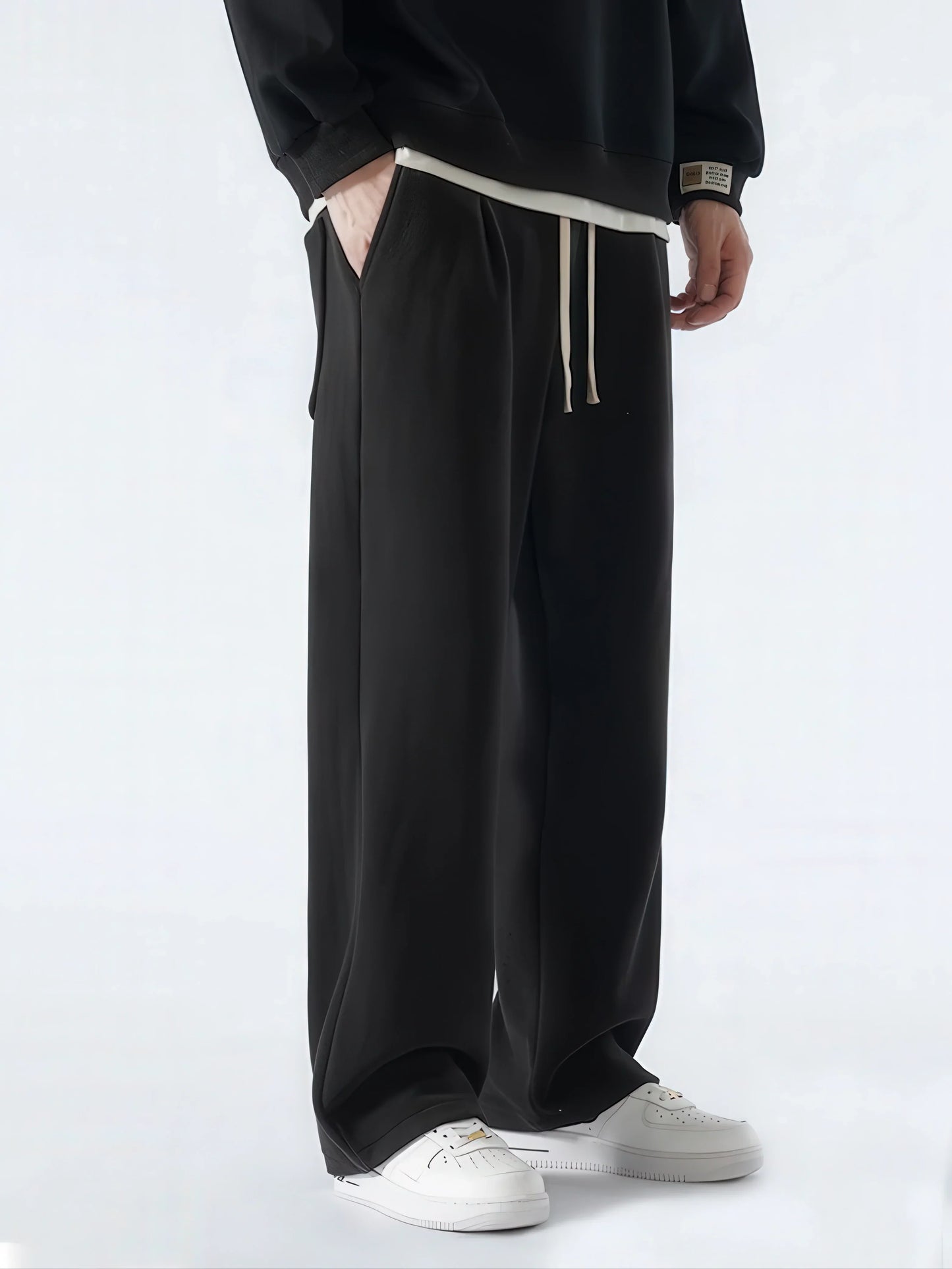 Men's Thermal Wide-Leg Fleece Pants
