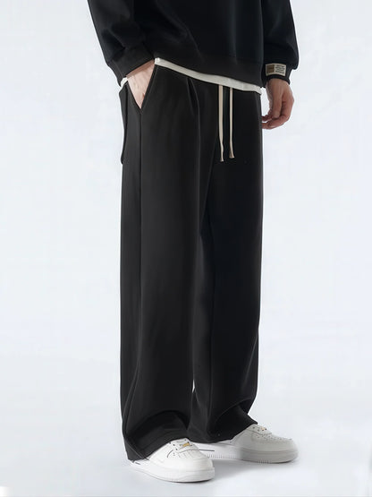 Men's Thermal Wide-Leg Fleece Pants