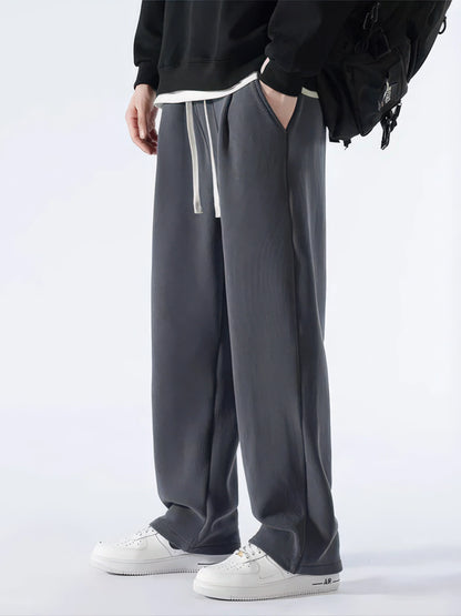 Men's Thermal Wide-Leg Fleece Pants