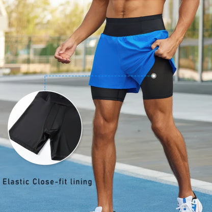 TrailGuard Dual-Layer Running Shorts with Built-In Belt