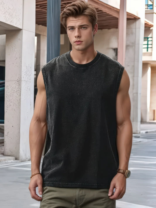 WASHED COTTON Muscle Tank Top