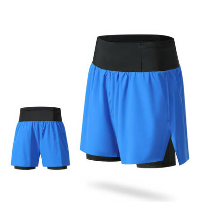 TrailGuard Dual-Layer Running Shorts with Built-In Belt