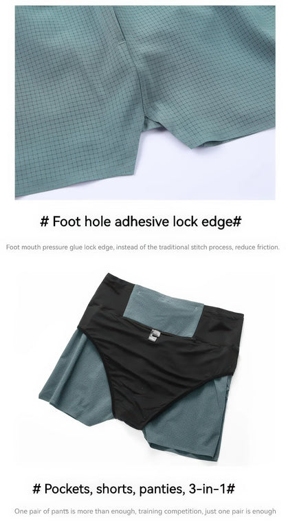 MarathonEdge 2-in-1 Triangle Running Shorts