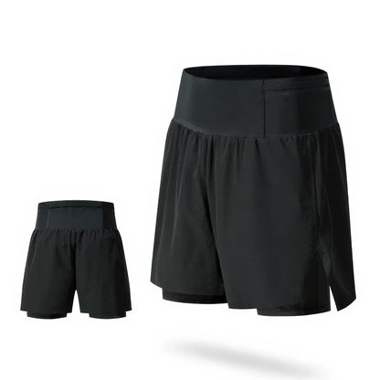 TrailGuard Dual-Layer Running Shorts with Built-In Belt