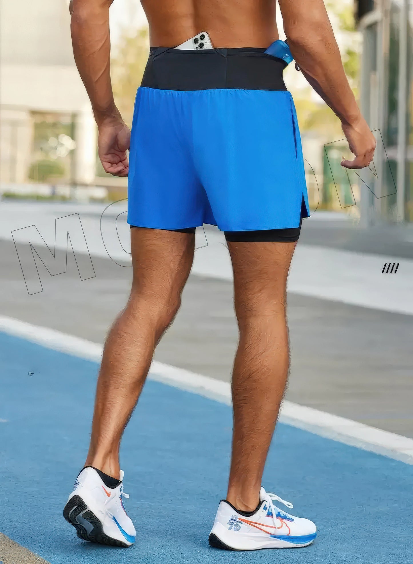 TrailGuard Dual-Layer Running Shorts with Built-In Belt