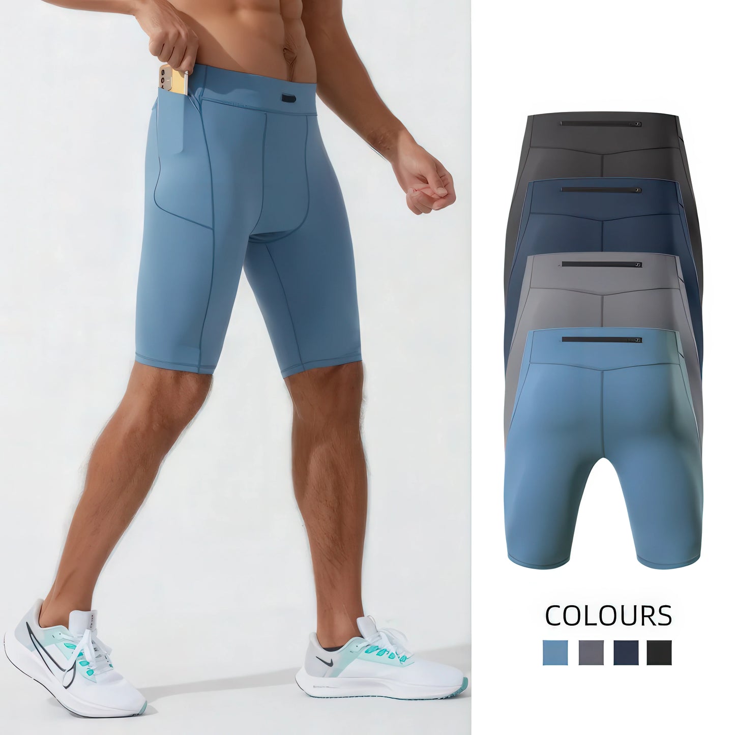 SwiftMove Quick-Dry Men's Compression Workout Shorts