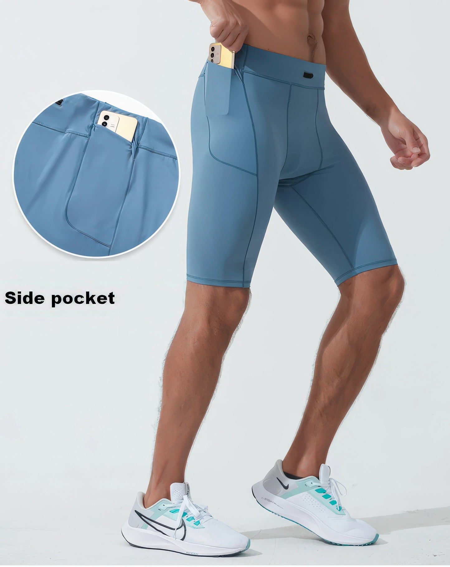 SwiftMove Quick-Dry Men's Compression Workout Shorts