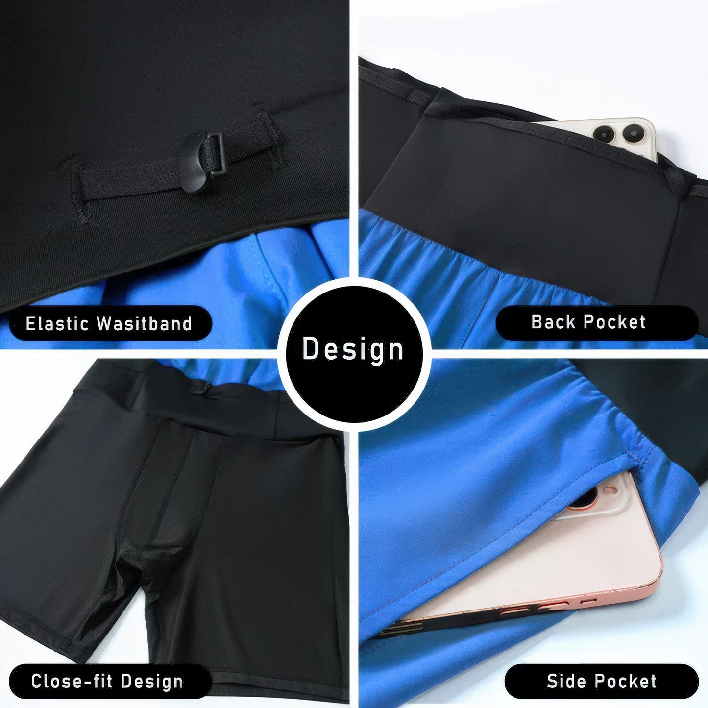 TrailGuard Dual-Layer Running Shorts with Built-In Belt