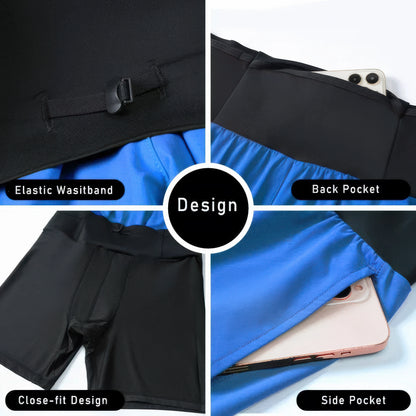 TrailGuard Dual-Layer Running Shorts with Built-In Belt