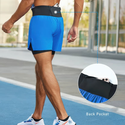 TrailGuard Dual-Layer Running Shorts with Built-In Belt