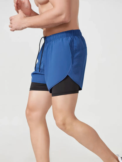 Men's 2-in-1 Quick-Dry Running & Training Shorts