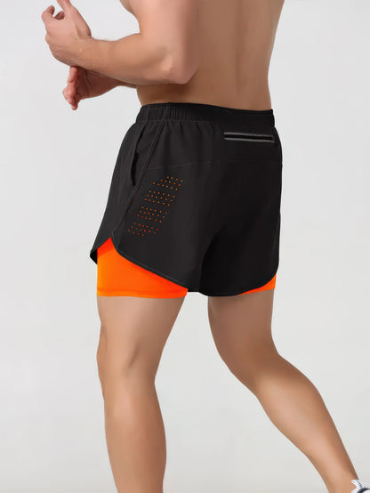 Men's 2-in-1 Quick-Dry Running & Training Shorts