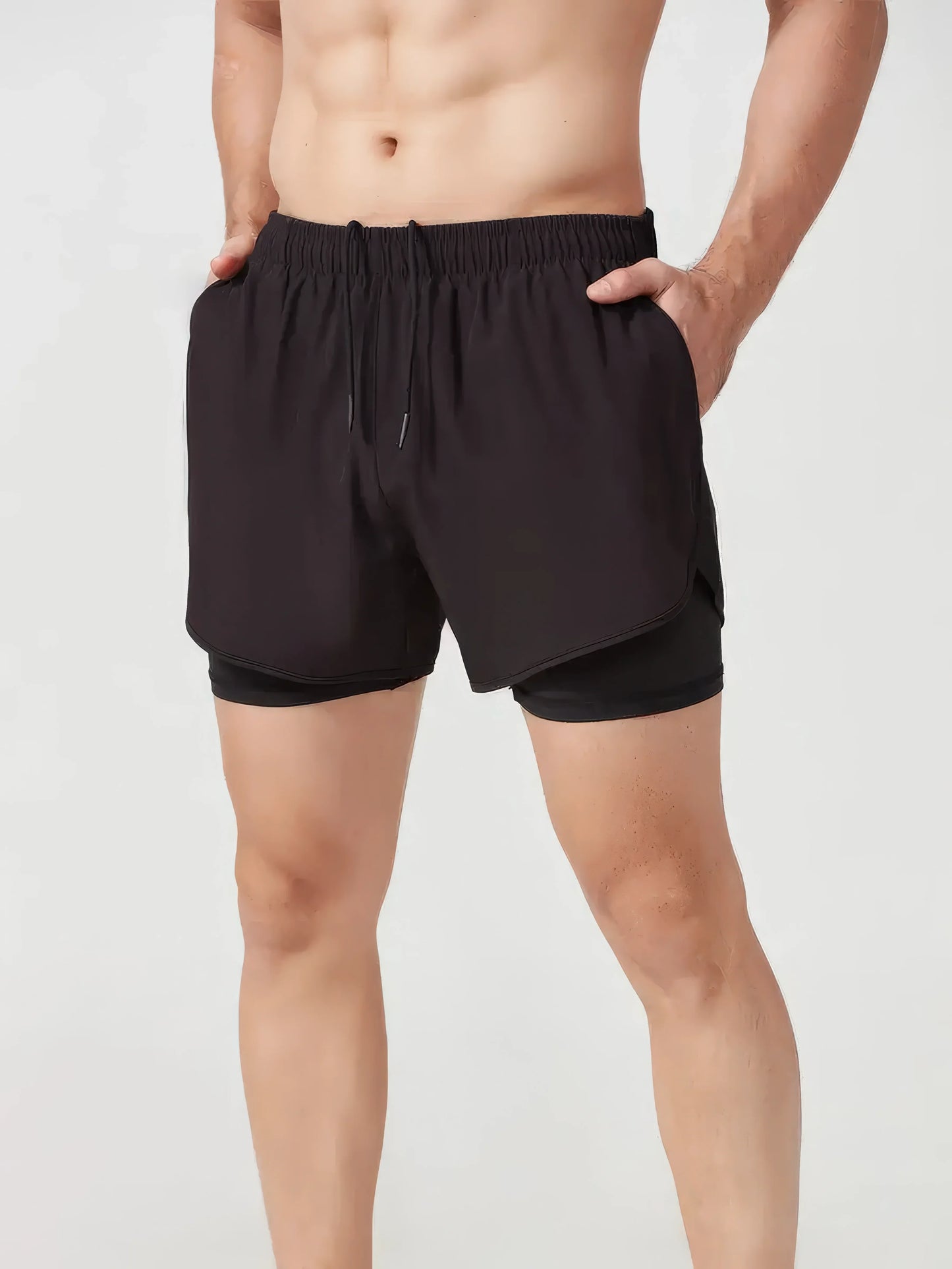 Men's 2-in-1 Quick-Dry Running & Training Shorts