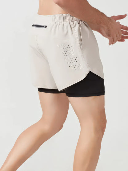 Men's 2-in-1 Quick-Dry Running & Training Shorts
