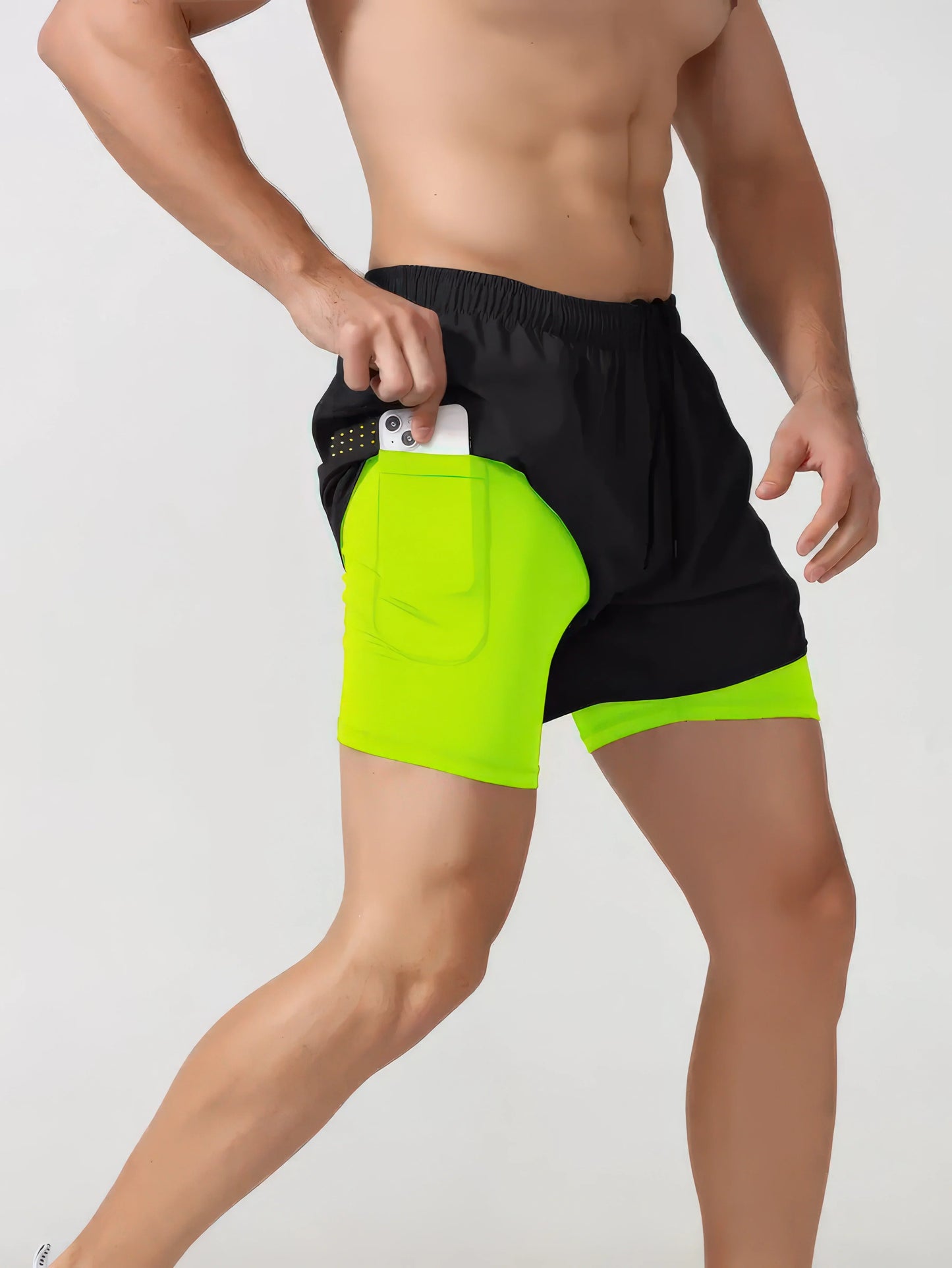 Men's 2-in-1 Quick-Dry Running & Training Shorts