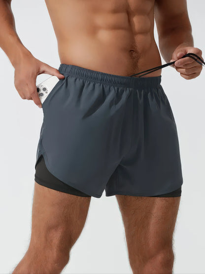 Men's 2-in-1 Quick-Dry Running & Training Shorts