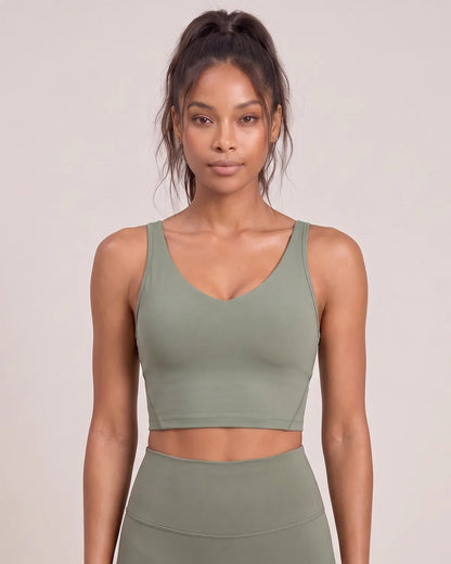 Active V-Neck Medium-Support Sports Bra