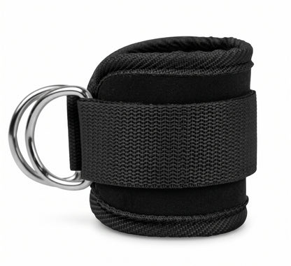 Correas de Tobillo Premium para Polea y Fitness con Doble Anilla D Reforzada, Acolchado de Neopreno, Ajuste Cómodo y Entrenamiento de Piernas y Glúteos