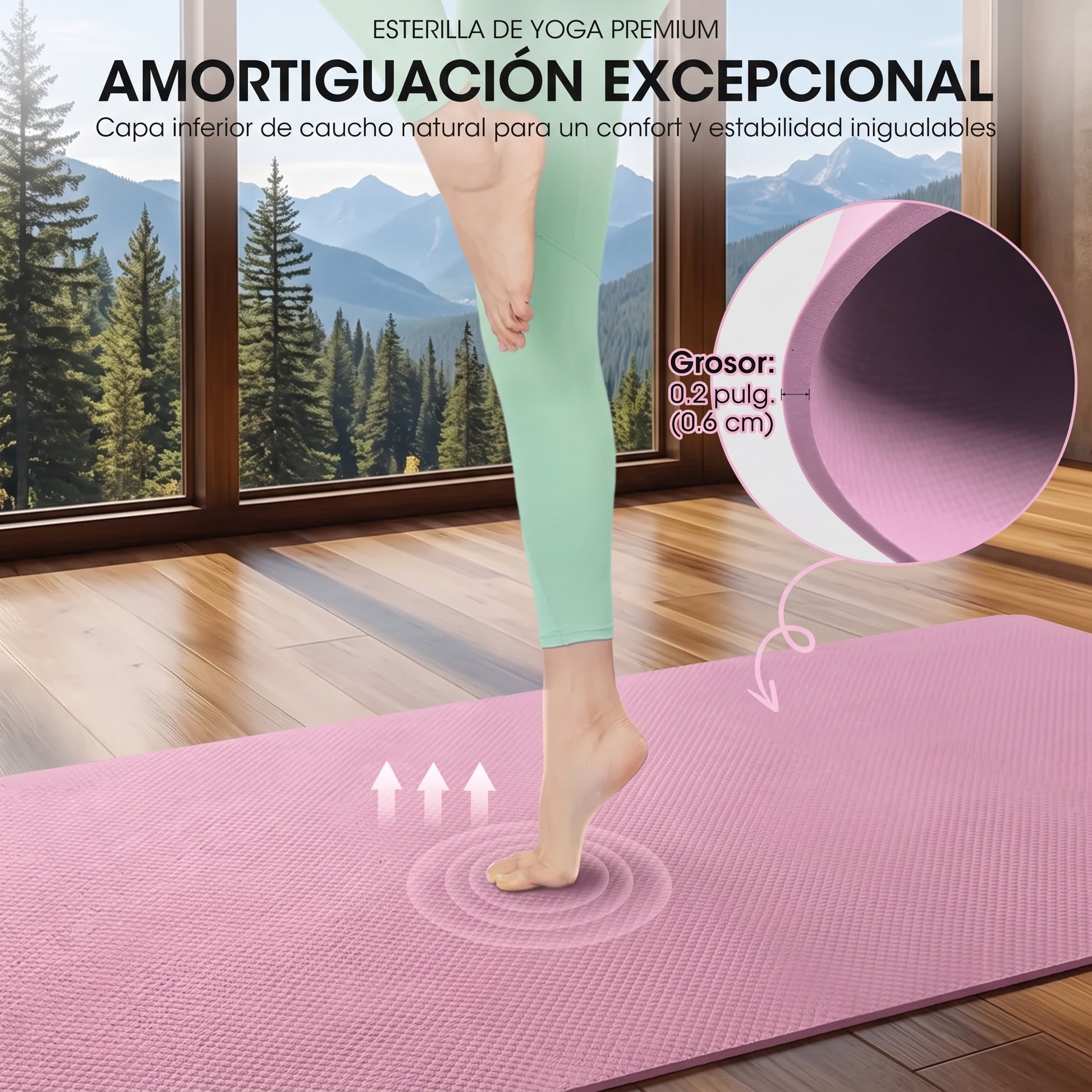Esterilla de Yoga y Pilates Premium | Antideslizante, Máxima Comodidad y Estabilidad