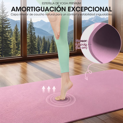 Esterilla de Yoga y Pilates Premium | Antideslizante, Máxima Comodidad y Estabilidad