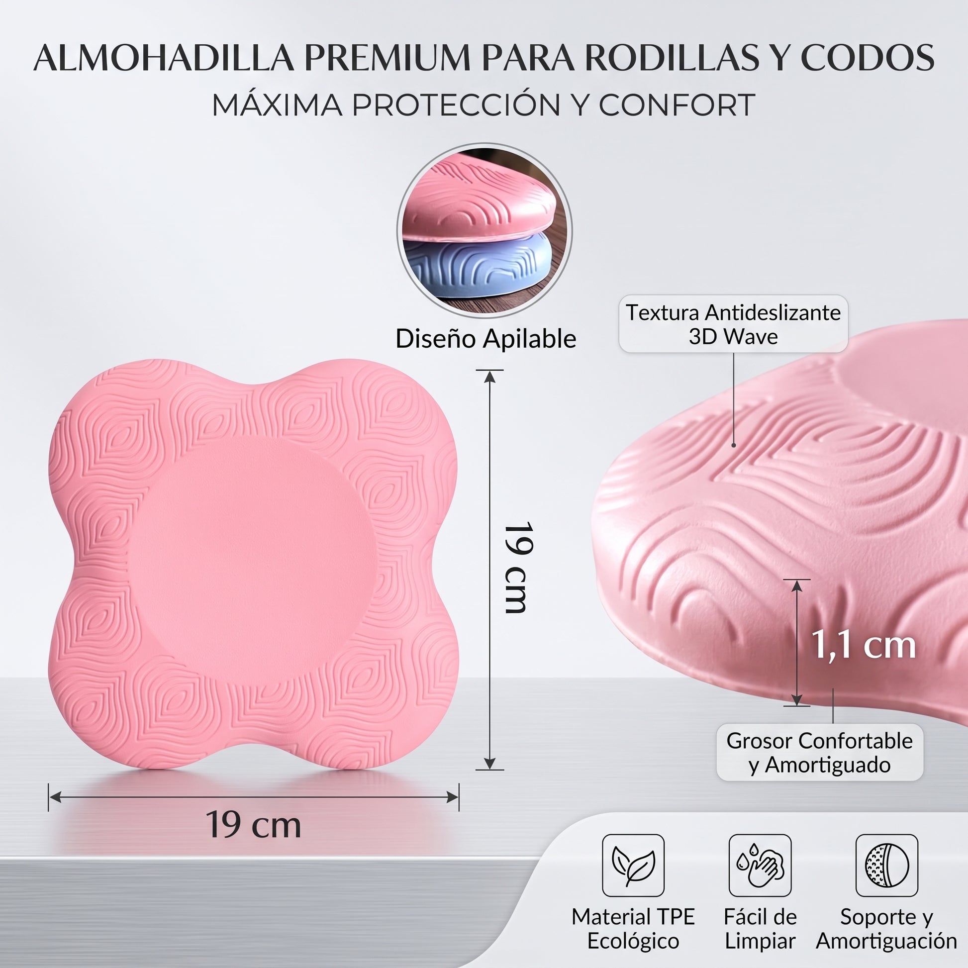 Almohadilla Premium para Rodillas y Codos | Máxima Protección y Confort