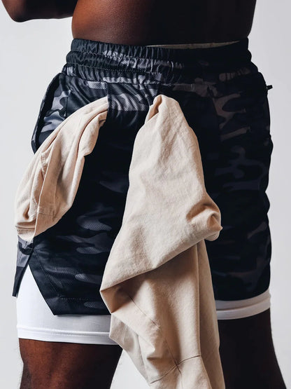TACTICAL Camo 2-in-1 Performance Shorts