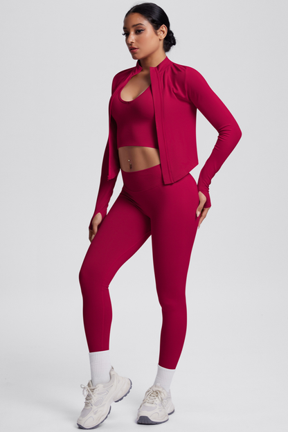 PURE67 SOLEIL – Conjunto deportivo sin costuras de 3 piezas para mujer