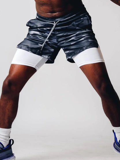 TACTICAL Camo 2-in-1 Performance Shorts