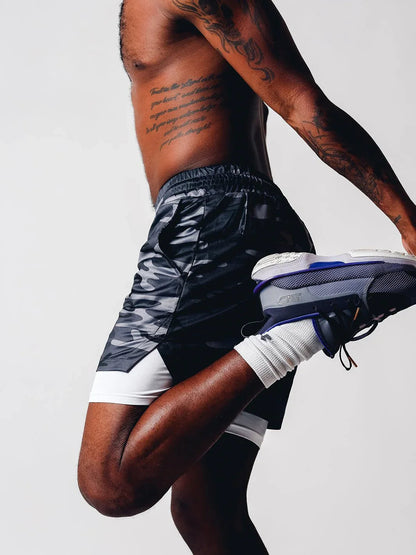 TACTICAL Camo 2-in-1 Performance Shorts