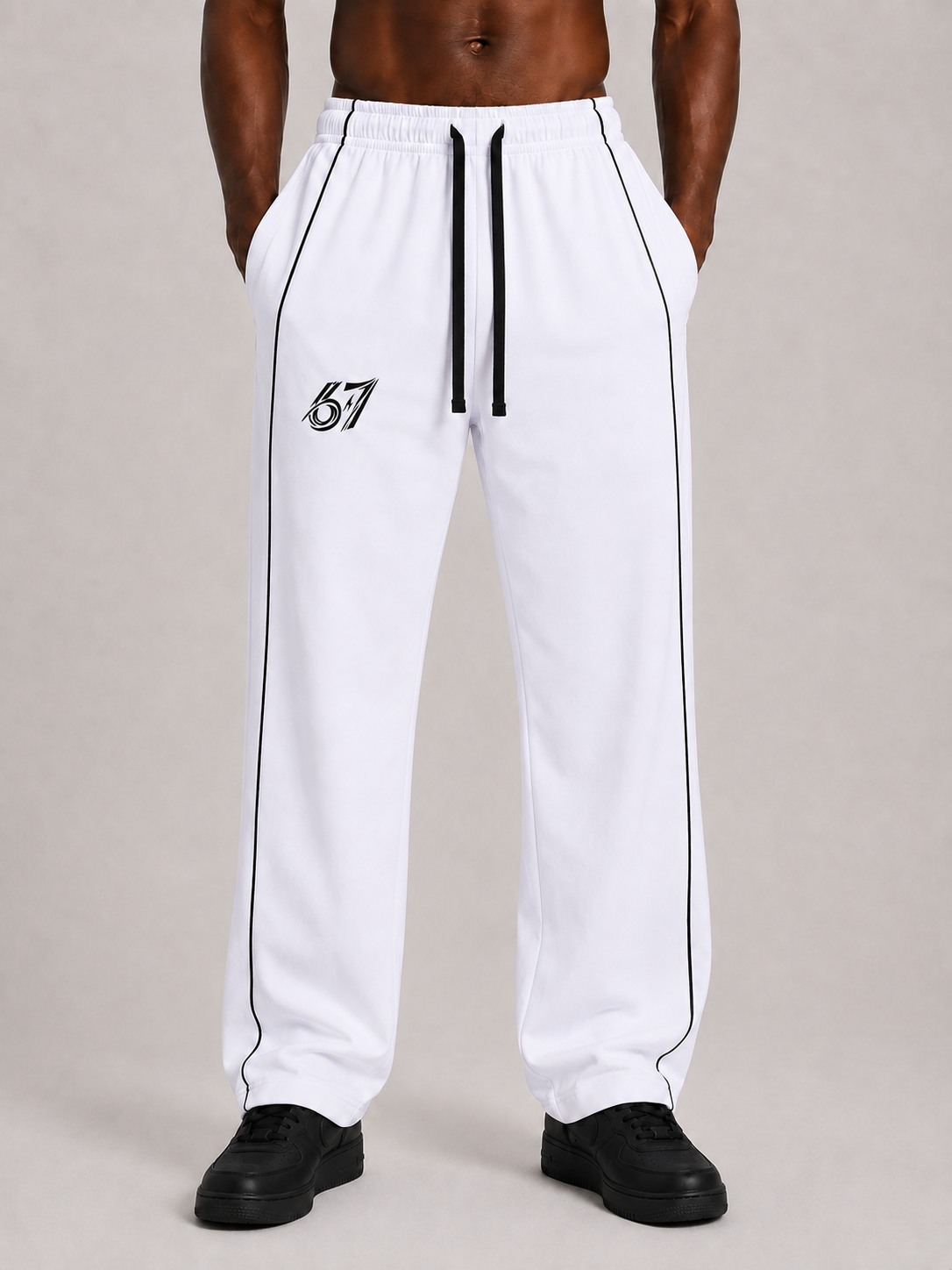 PURE67 Axis Line Track Pants – Pantalón deportivo recto para hombre