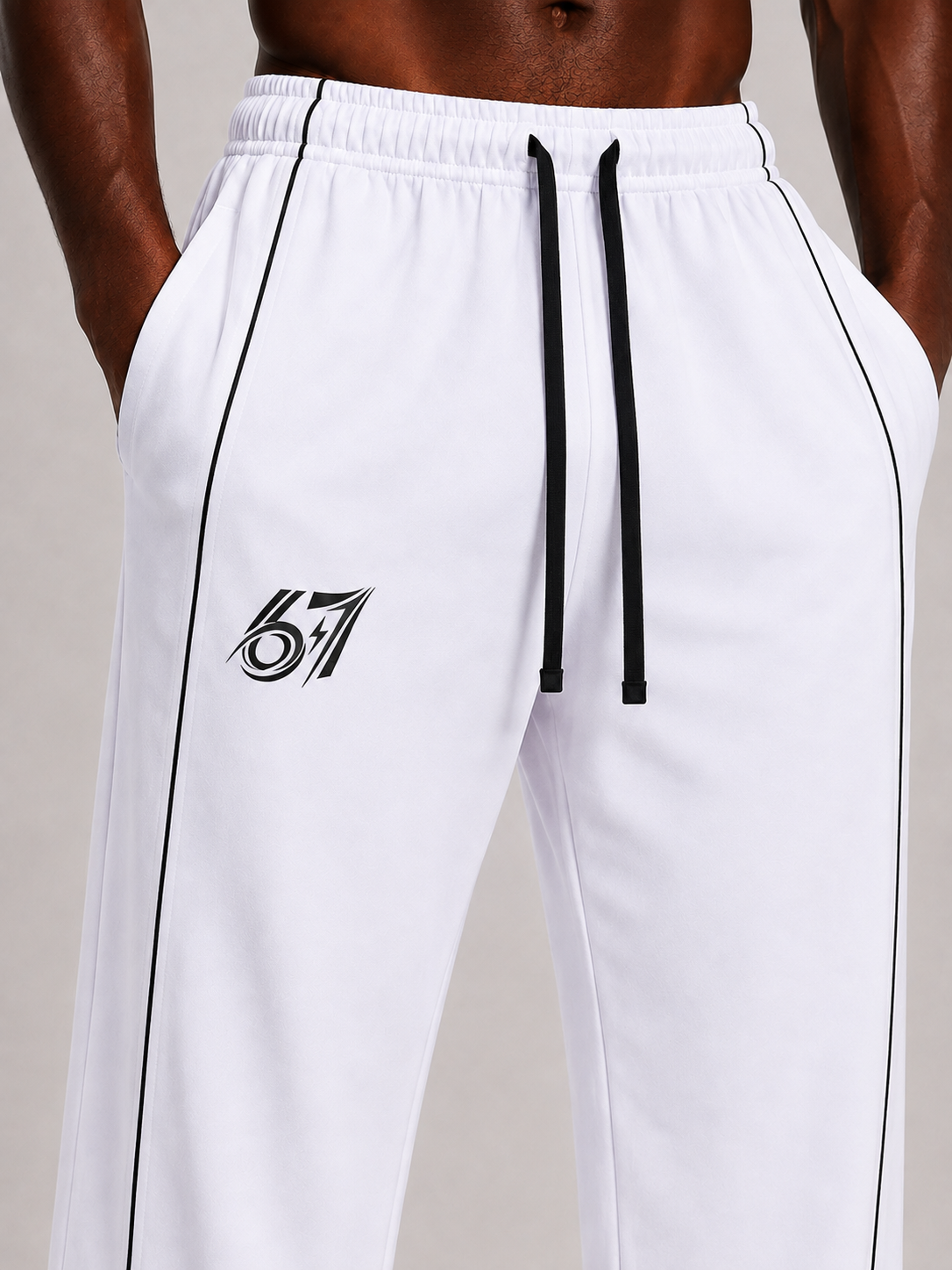 PURE67 Axis Line Track Pants – Pantalón deportivo recto para hombre