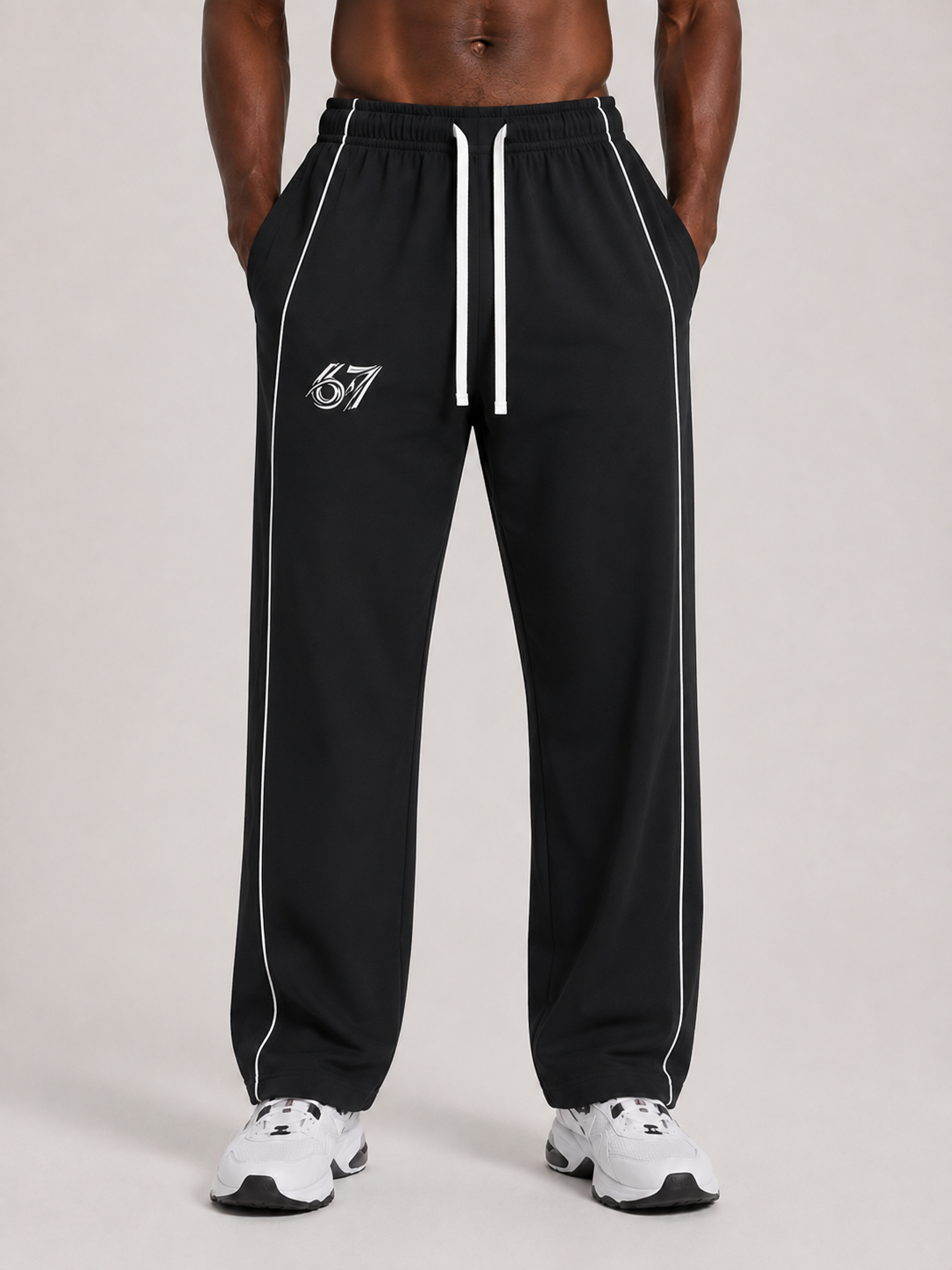 PURE67 Axis Line Track Pants – Pantalon de survêtement droit pour homme