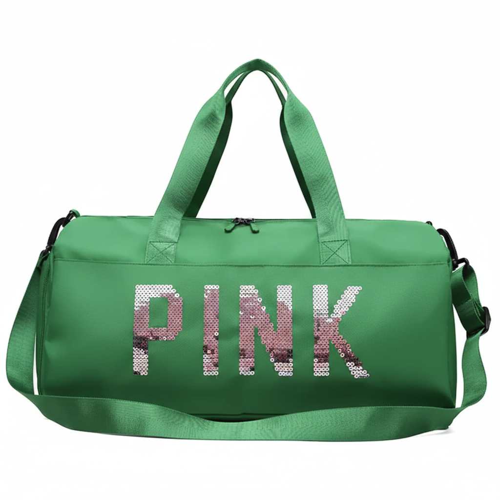Pink Gym Bag - Large Capacity Waterproof Travel Tote