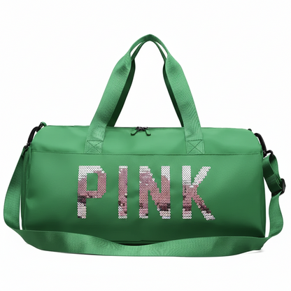 Pink Gym Bag - Large Capacity Waterproof Travel Tote