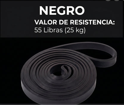 Banda de resistencia (11-30 kg), banda elástica de látex para Pilates, entrenamiento, fitness, ayuda a la tracción y a la tonificacion corporal