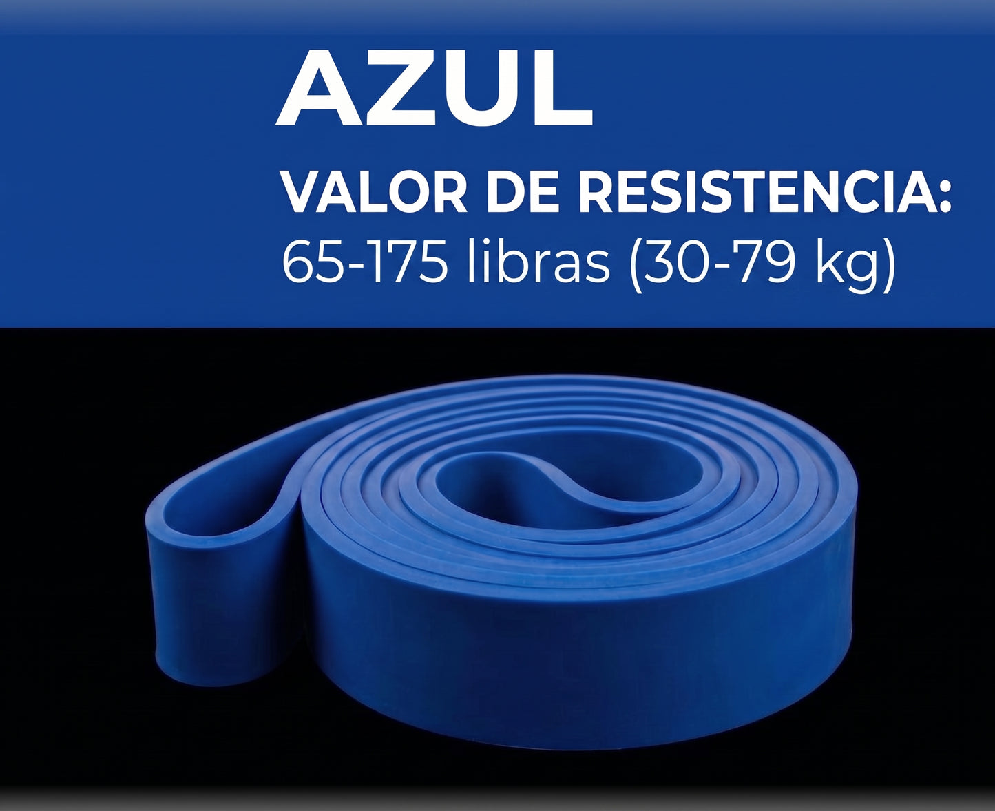 Banda de resistencia (30-79 kg), banda elástica de látex para Pilates, entrenamiento, fitness, ayuda a la tracción y a la tonificacion corporal